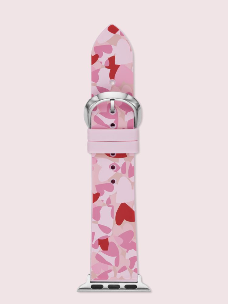 Kate Spade Pink Heart Silicone 38/40mm Apple Watch® Strap Big