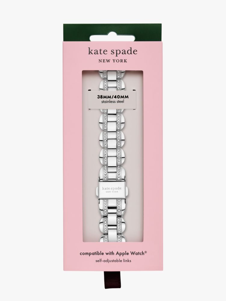 Kate Spade Silver Pavé Stainless Steel Bracelet 38/40mm Band For Apple Watch®. 4