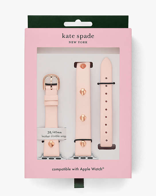 Blush Double Wrap Leather 38/40mm Band For Apple Watch® | Kate 