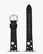 Black Leather Pearl Appliqué 38/40mm Band For Apple Watch®, Black, Product