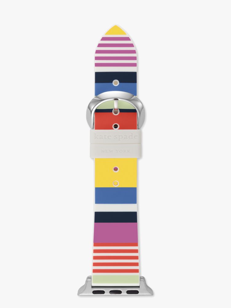 KATE SPADE MULTICOLORED STRIPED SILICONE 38/40MM BAND FOR APPLE WATCH®,ONE SIZE