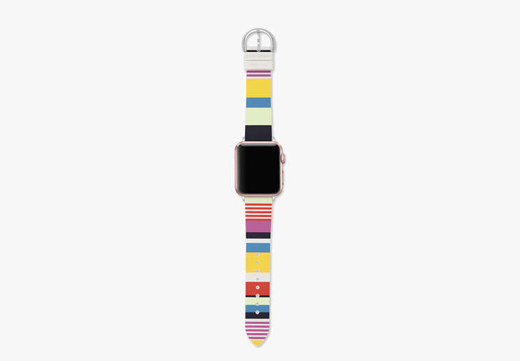 Multicolored Striped Silicone 38/40mm Band For Apple Watch®, Multi, Product