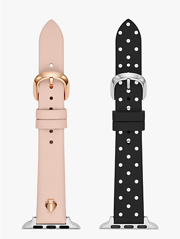 blush & black dot leather 38/40mm band set for apple watch®, , rr_productgrid