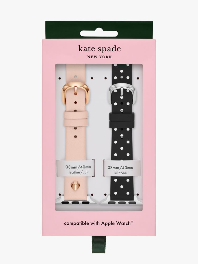 Blush & Black Dot Leather 38/40mm Band Set For Apple Watch® | Kate Spade  New York