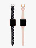 blush & black dot leather 38/40mm band set for apple watch®, , s7productThumbnail
