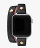 Black Double-wrap Leather 38/40mm Band For Apple Watch®, Black / Glitter, ProductTile