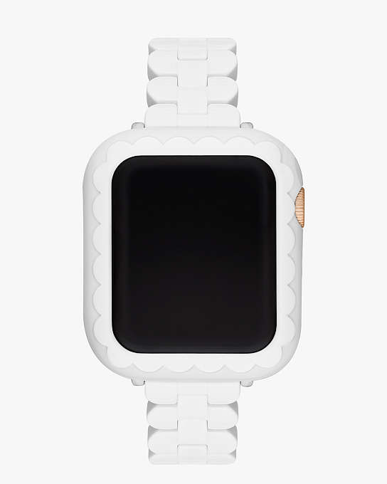 White Acetate 40mm Cover & Band Set For Apple Watch® | Kate Spade New York