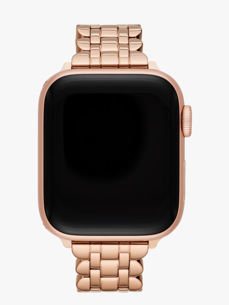 Rose Gold-tone Scallop Link Stainless Steel Bracelet 42/44/45mm Band For Apple Watch®, Rose Gold, Product