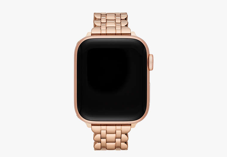 Rose Gold-tone Scallop Link Stainless Steel Bracelet 42/44/45mm Band For Apple Watch®, Rose Gold, Product image number 0
