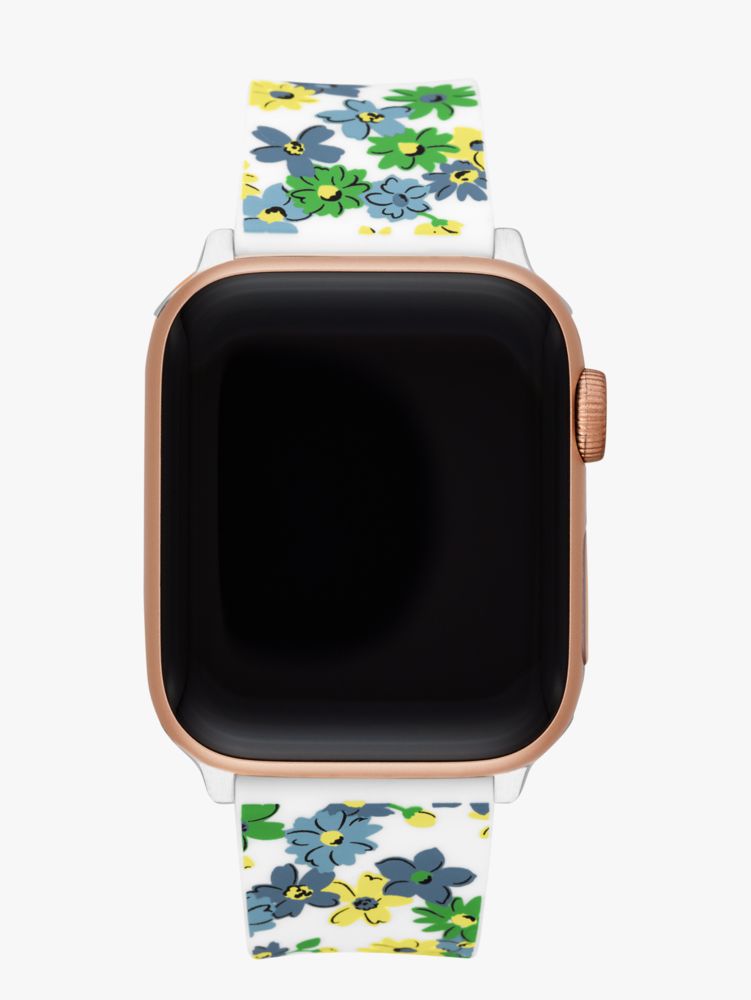 White Floral Silicone Band For Apple Watch® | Kate Spade New York
