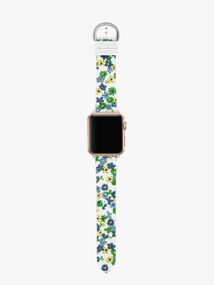 White Floral Silicone Band For Apple Watch® | Kate Spade New York