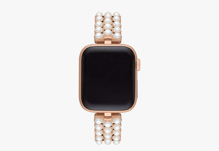 Pearl Gold-tone Stainless Steel 38/40mm Band For Apple Watch®, Parchment, Product image number 0