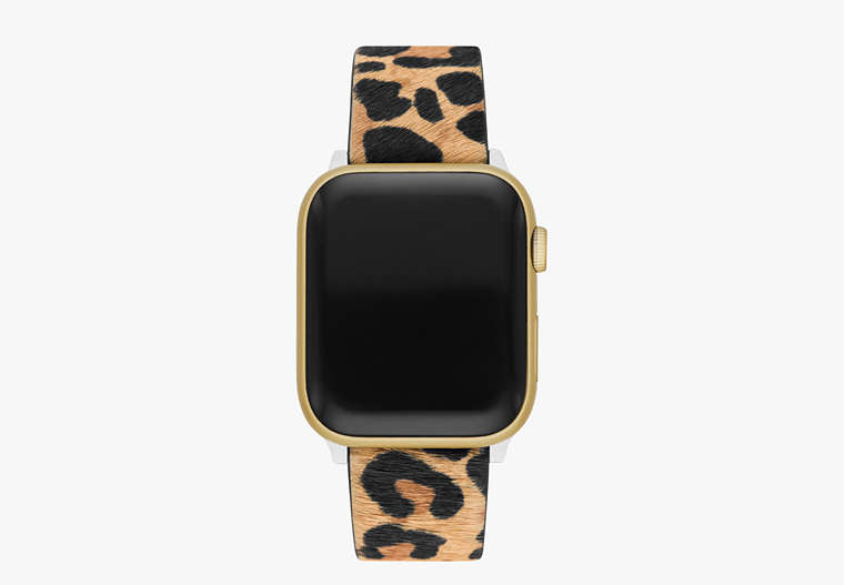 Leopard Calf Hair 38/40mm Band For Apple Watch®, Black, Product