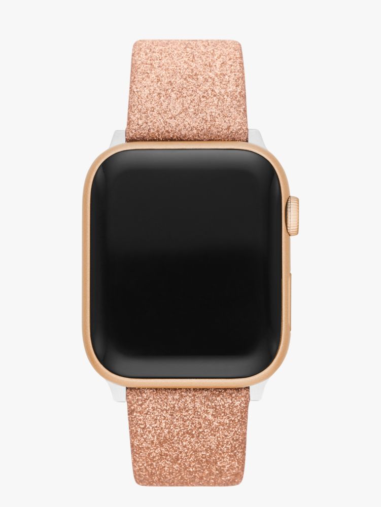 KATE SPADE ROSE GOLD GLITTER LEATHER 38/40MM BAND FOR APPLE WATCH®