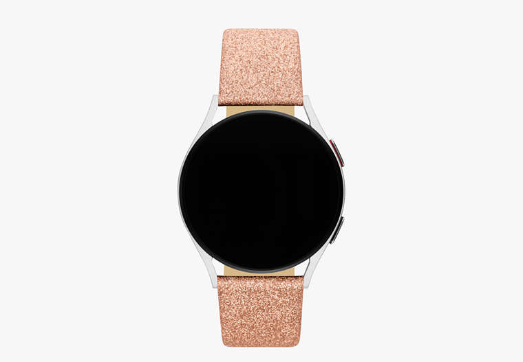 Rose Gold Glitter Leather 38/40/41mm Band For Apple Watch®, Rose Gold, Product