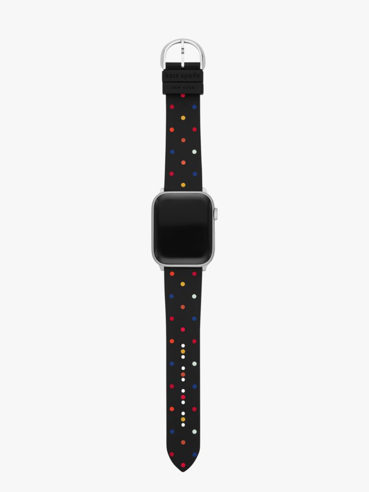 Black & Multicolored Dot Silicone 38/40mm Band For Apple Watch® | Kate Spade  New York