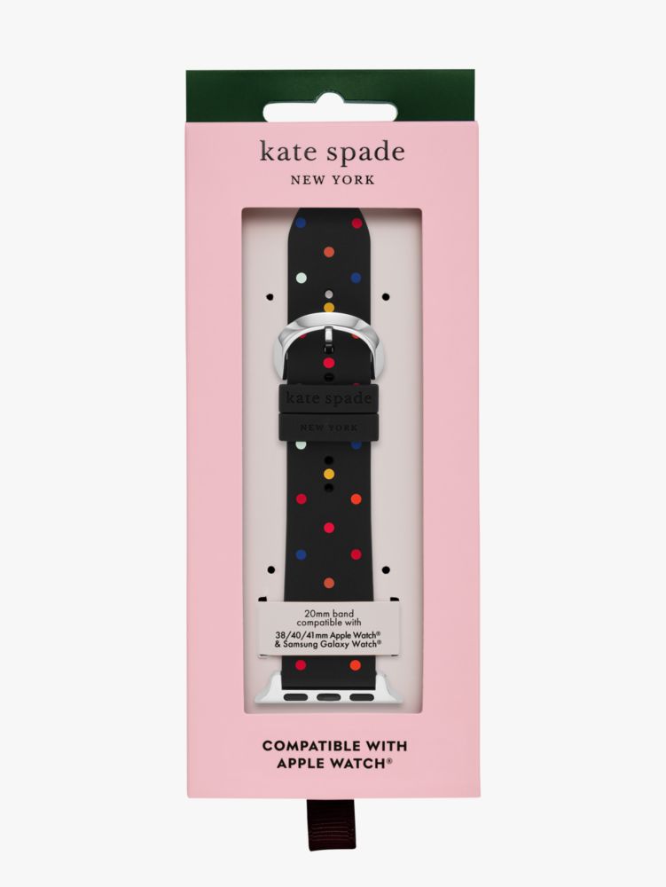 Black & Multicolored Dot Silicone 38/40mm Band For Apple Watch® | Kate Spade  New York