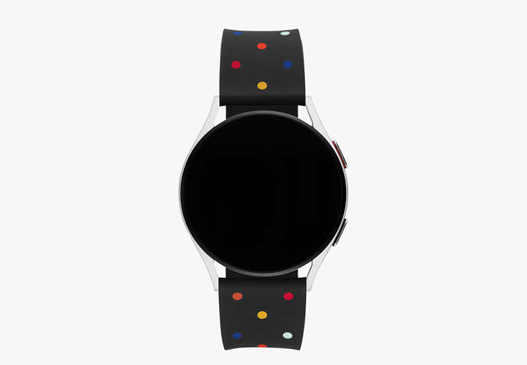 Black & Multicolored Dot Silicone 38/40/41mm Band For Apple Watch®, Black, Product
