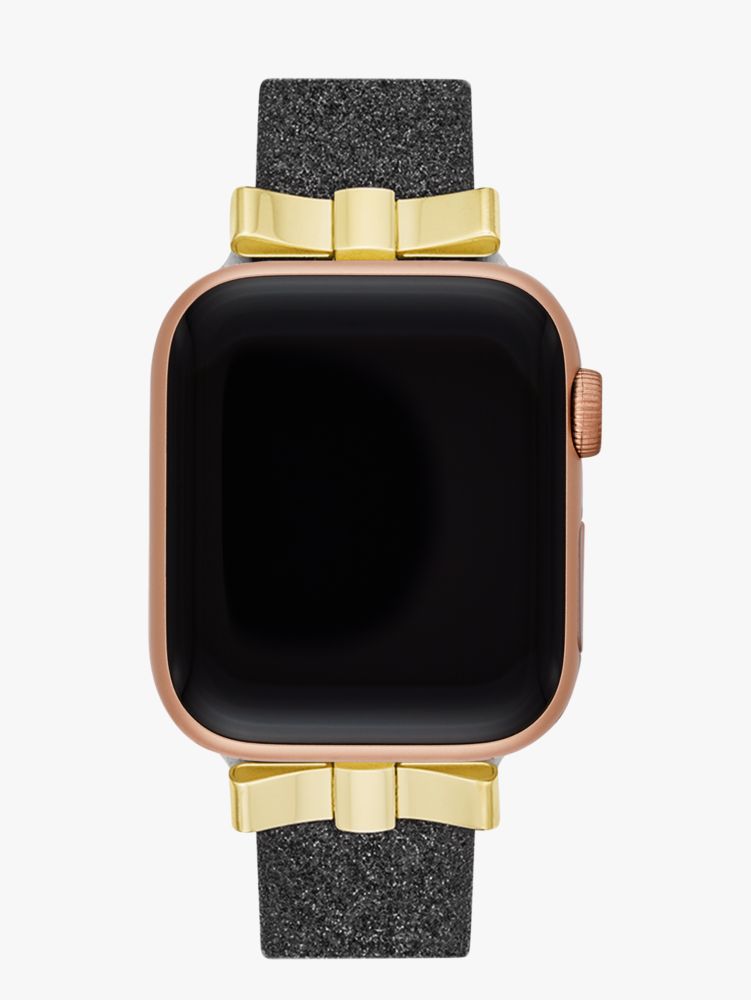 Black Glitter Bow 38/40mm Band For Apple Watch® | Kate Spade New York