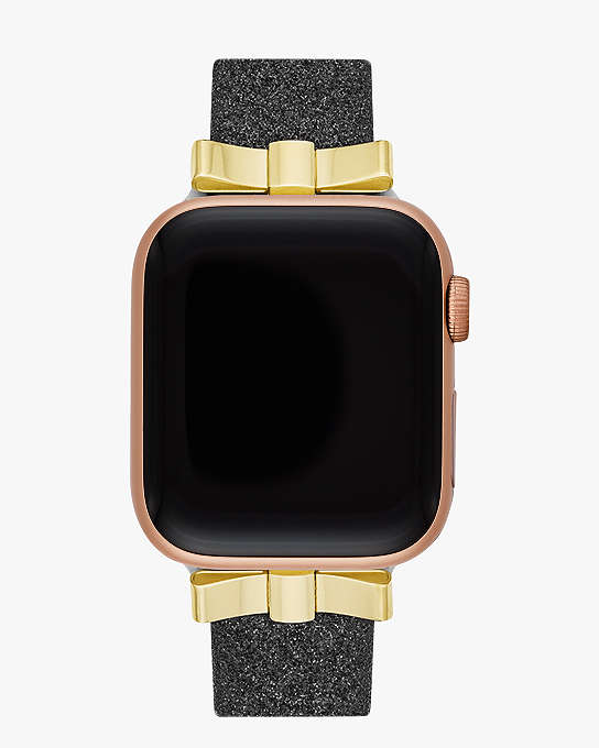 Black Glitter Bow 38/40mm Band For Apple Watch® | Kate Spade New York