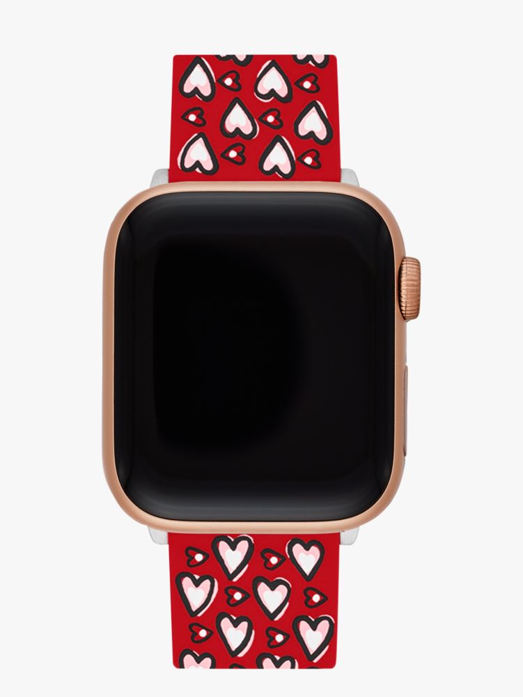 Red Heart Silicone 38/40/41mm Band For Apple Watch® | Kate Spade New York