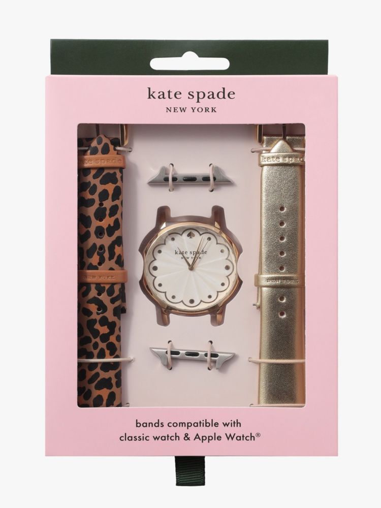 Leopard Cross Compatible 38/40/41mm Band Set For Apple Watch® | Kate Spade  New York