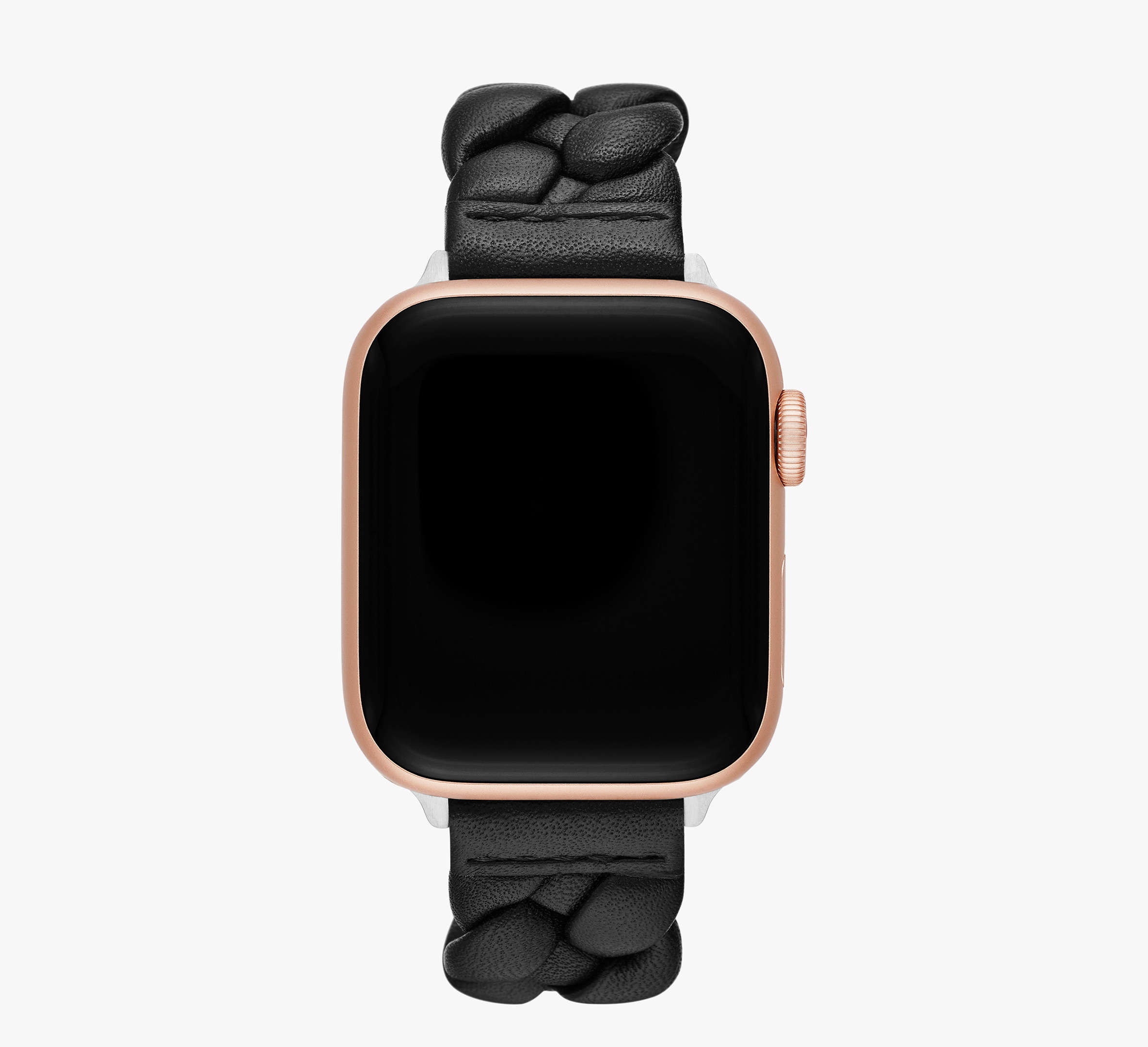 Kate Spade Braided Leather 38-49mm Band For Apple Watch In Black