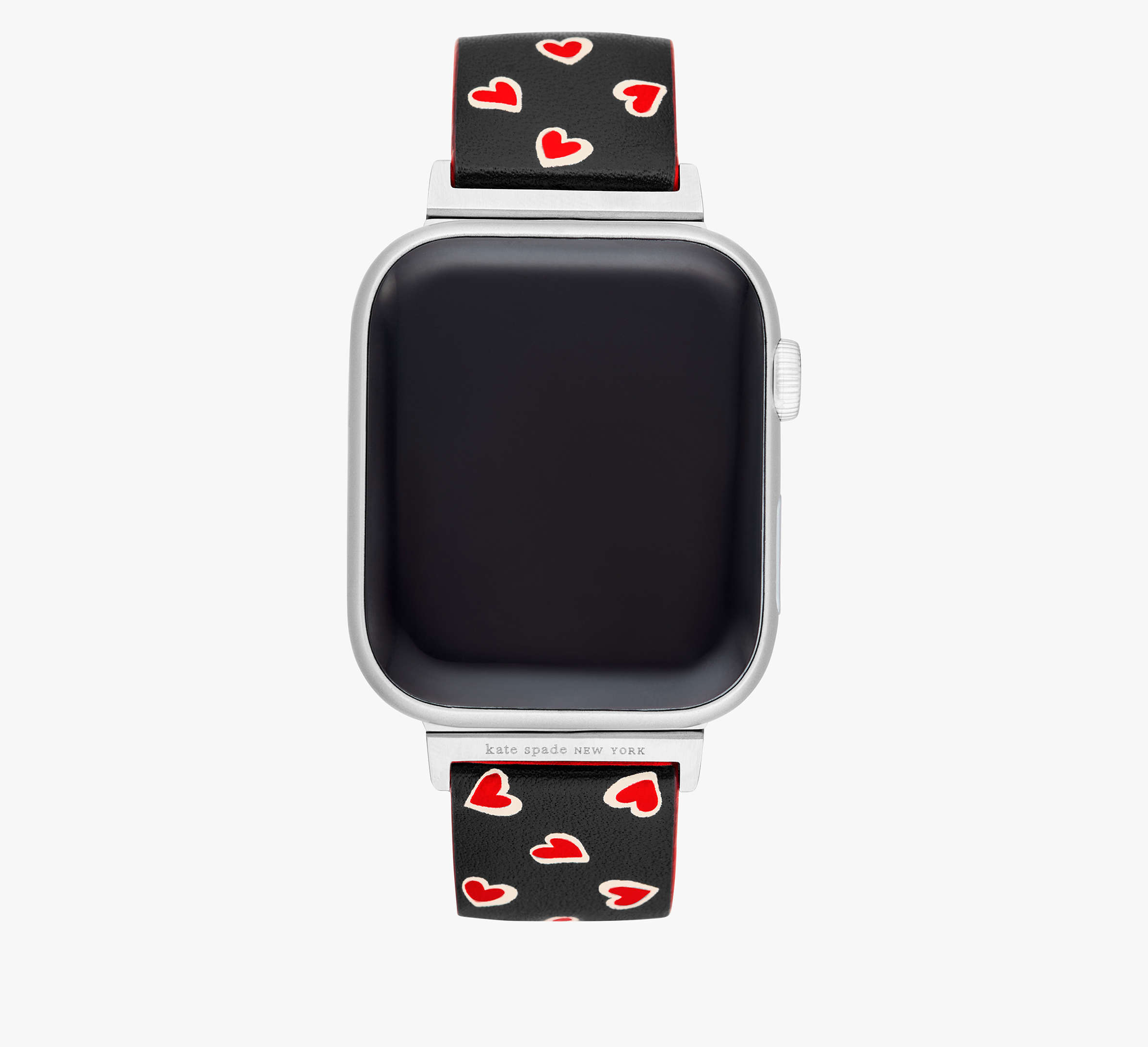 Kate Spade Heart Leather 38-45mm Band For Apple Watch In Red