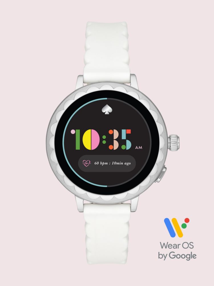 White Silicone Scallop Smartwatch 2 | Kate Spade New York