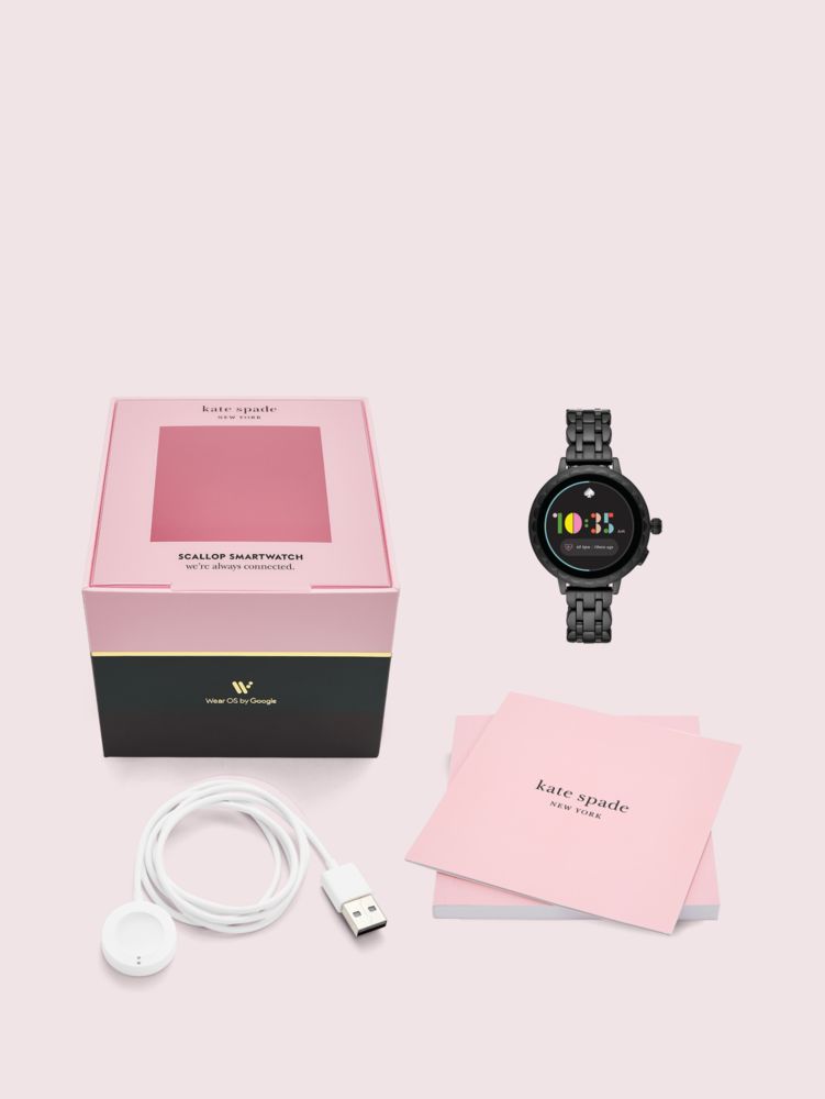 Black Stainless Steel Scallop Smartwatch 2 | Kate Spade New York