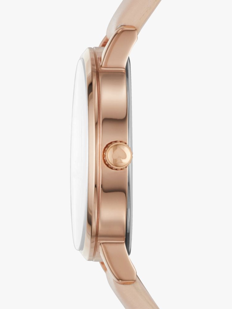 metro vachetta leather hybrid watch