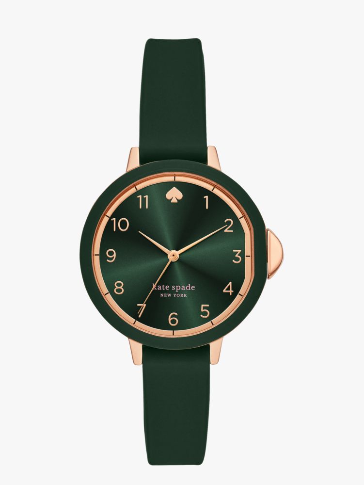 Green Silicone Park Row Watch | Kate Spade New York