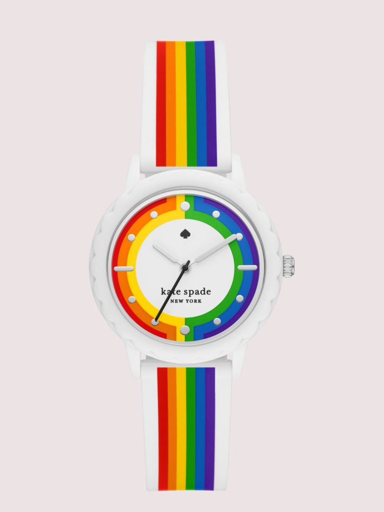 Morningside Rainbow Striped Silicone Watch | Kate Spade New York