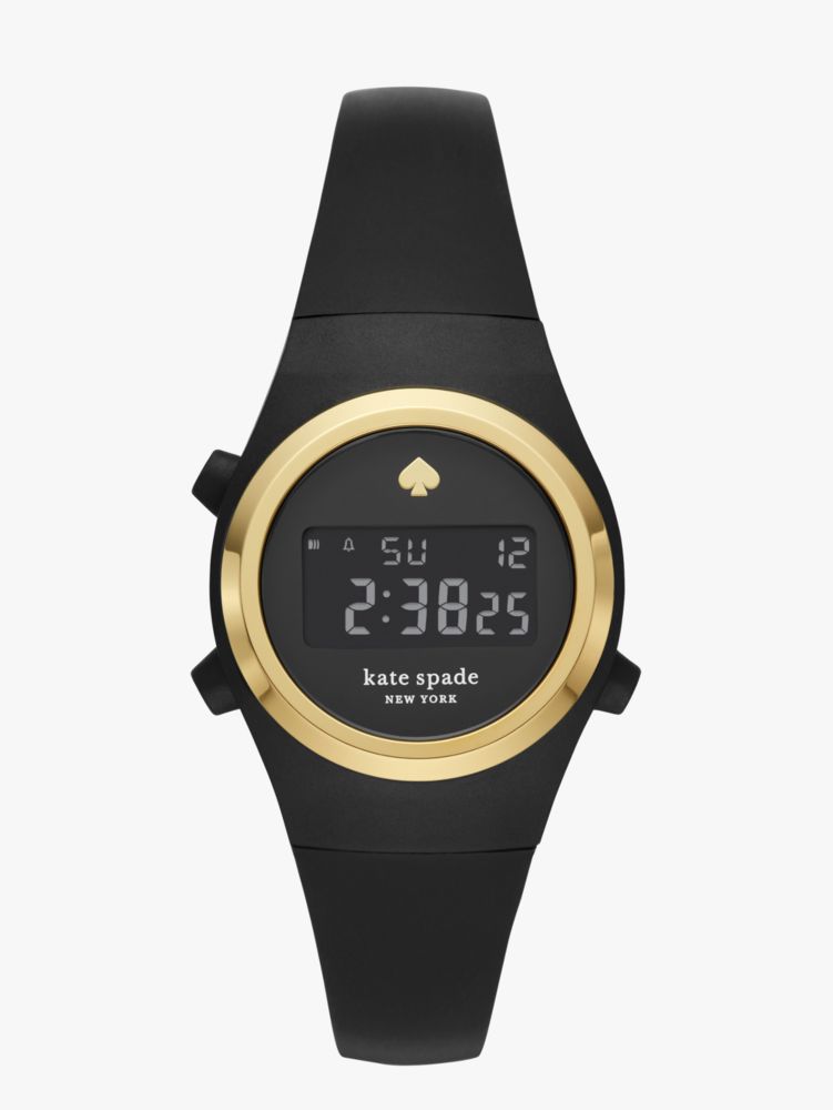 Rumsey Black Silicone Digital Watch | Kate Spade New York