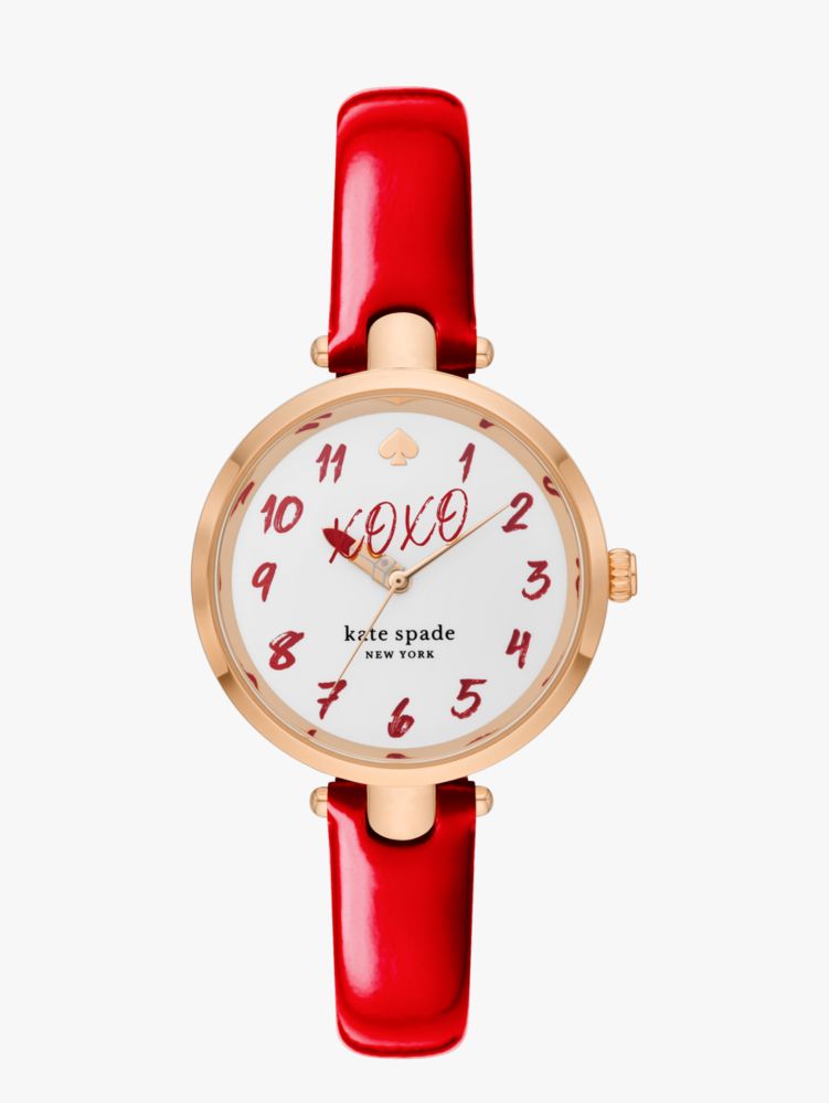 Holland Red Patent Leather Watch, Deep Nova, ProductTile