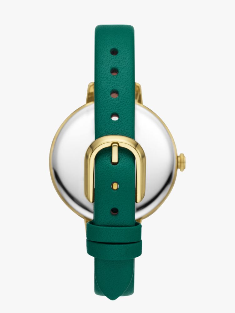 Metro Green Leather Tennis Watch, Green, Product