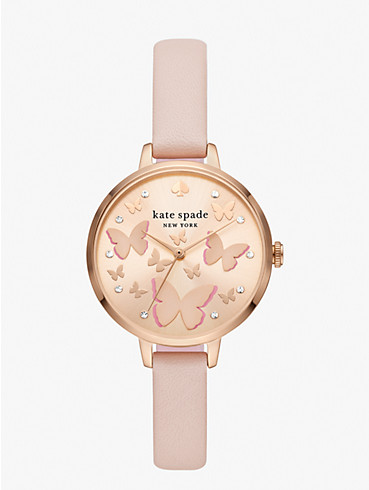 metro pink leather watch, , rr_productgrid