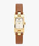 Brookville Brown Leather Watch, Brown, ProductTile