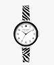 Park Row Zebra Silicone Watch, Black, ProductTile