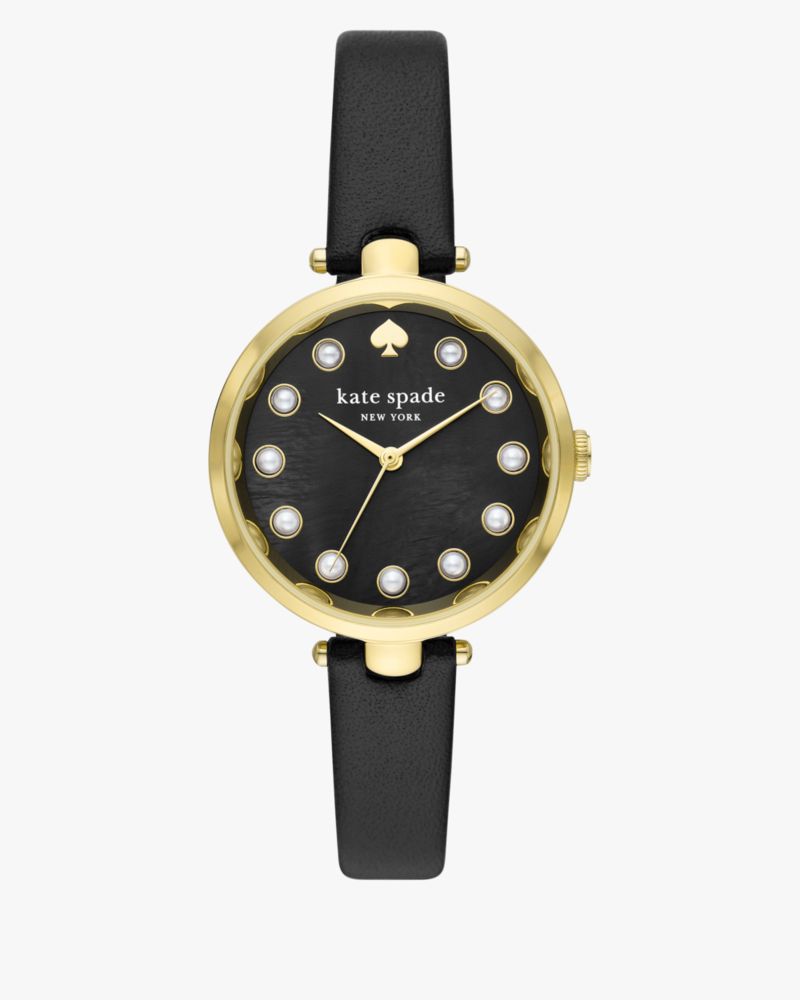 ホランド ブラック レザー ウォッチ 腕時計 ケイト・スペードニューヨーク【公式オンラインショップ】