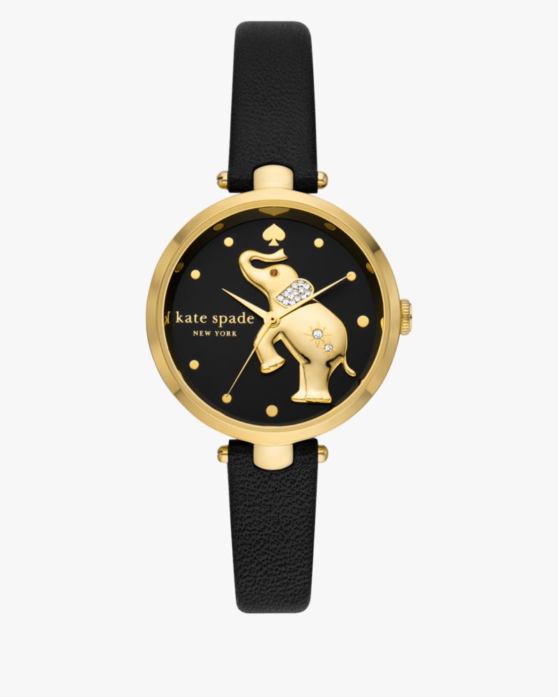 Metro Black Leather Watch | Kate Spade New York