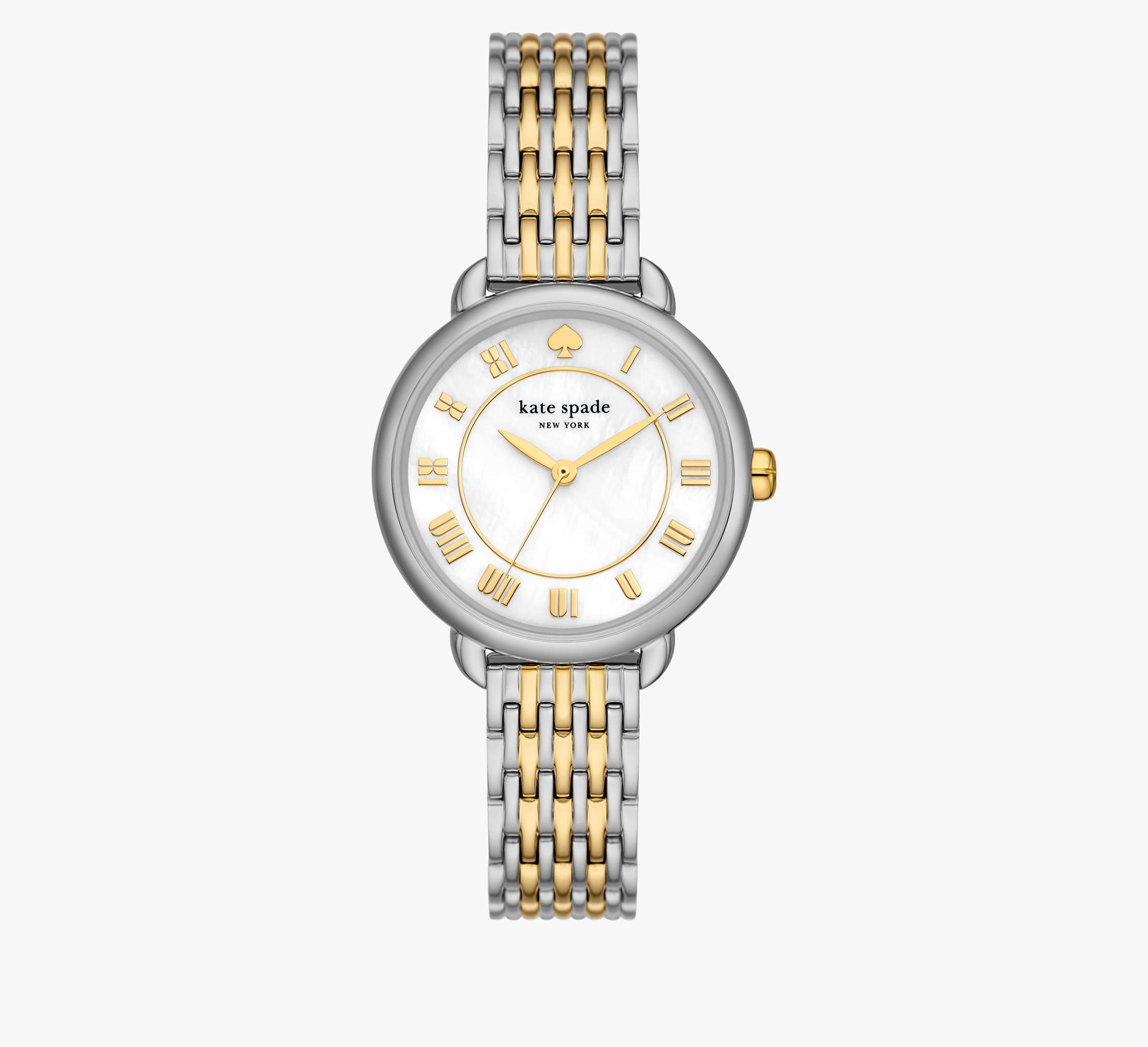 Shop Kate Spade Lily Avenue Two-tone Stainless Steel Watch In Silver/gold