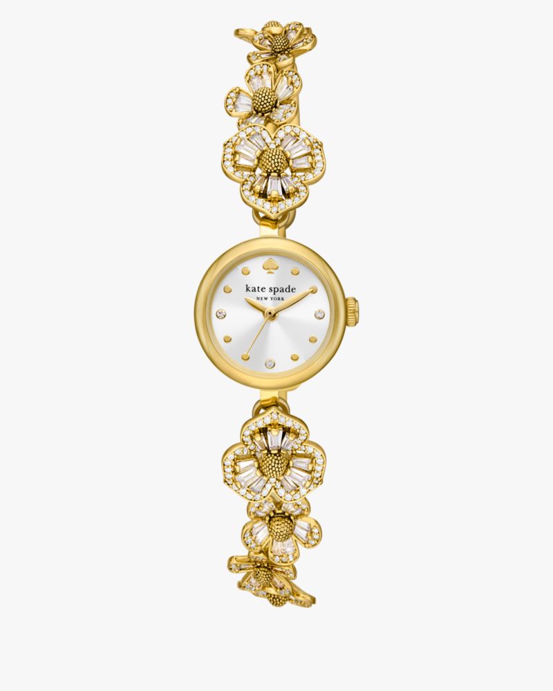 Shop Kate Spade Monroe Gold-tone Stainless Steel Bracelet Watch