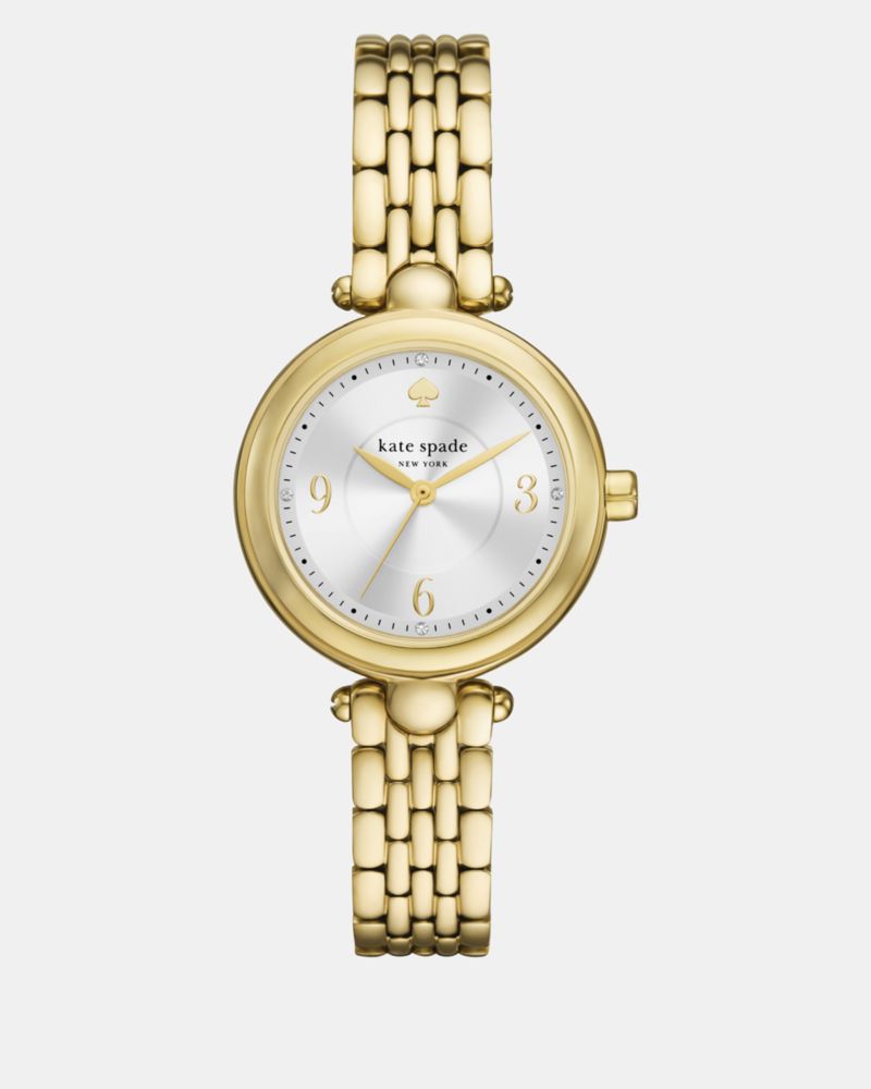 Kate Spade Gracie Round Watch In Gold