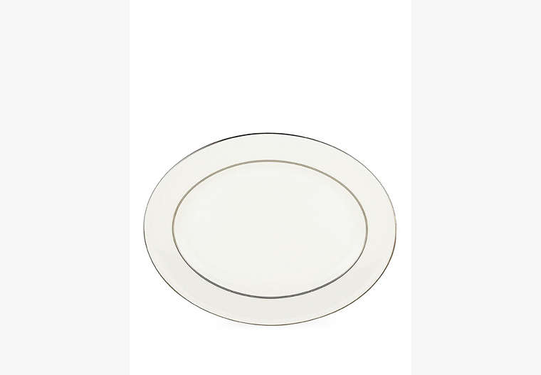13' Cypress Point Oval Platter, White, Product