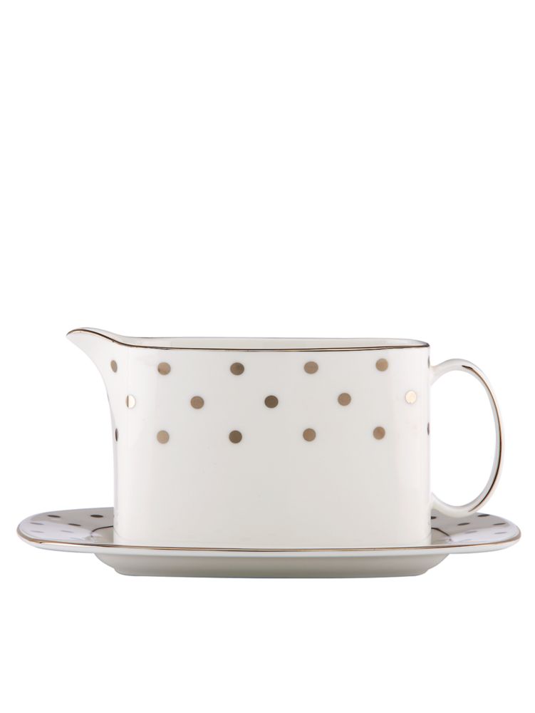 Larabee Road Platinum Sauce Boat And Stand | Kate Spade New York