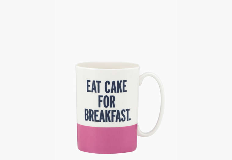 Things We Love Eat Cake For Breakfast Mug, Parchment, Product