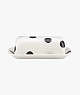 Deco Dot Covered Butter Dish, White, ProductTile