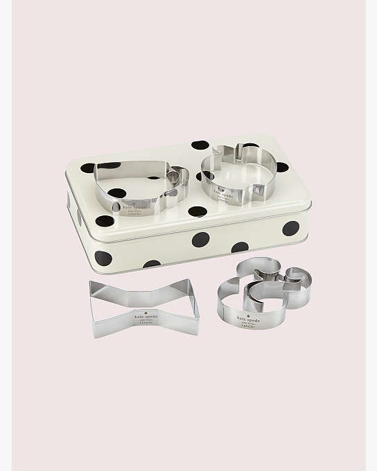 All In Good Taste Deco Dot Gift Storage Tin With Cookie Cutters | Kate Spade  New York