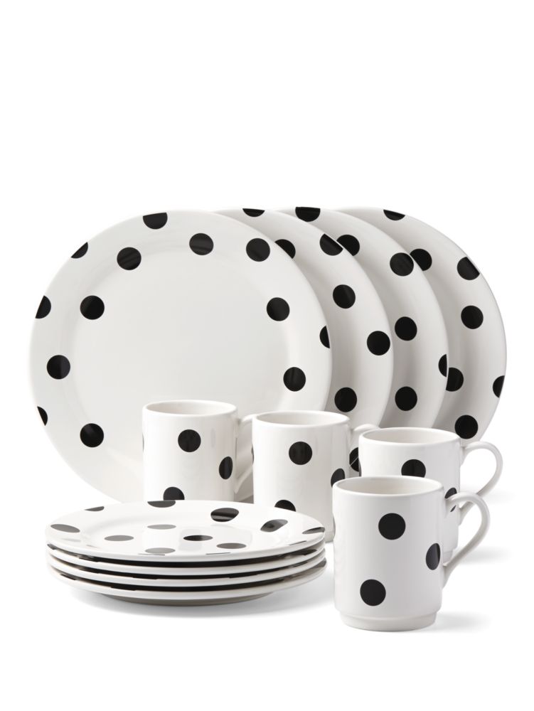 black and white dinnerware